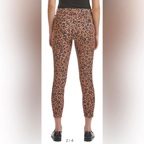 7 FOR ALL MANKIND Leopard Print High Waist Skinny Jeans size 26 NWT - Picture 3 of 15